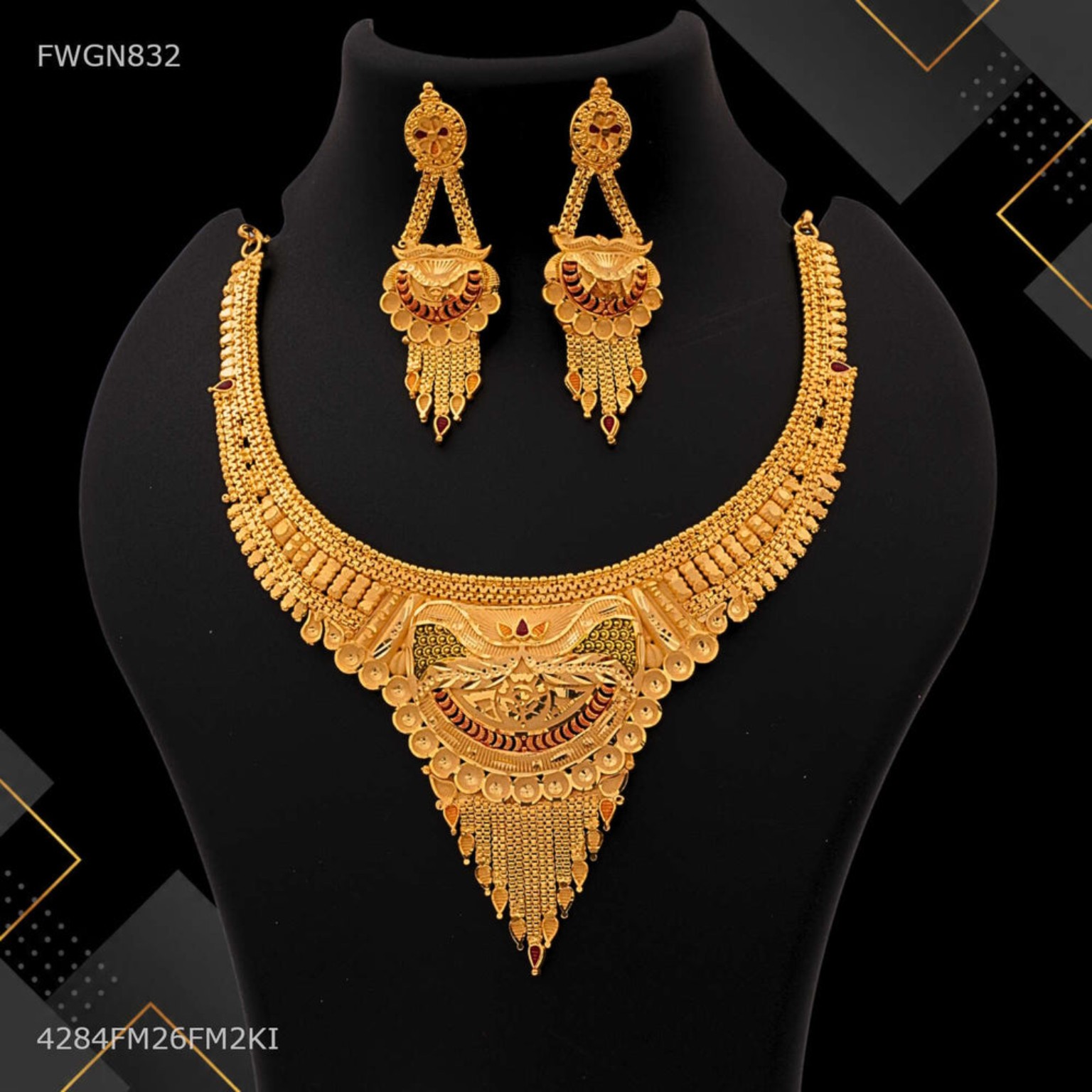 Royal Bridal 1 Gram Gold Necklace Set
